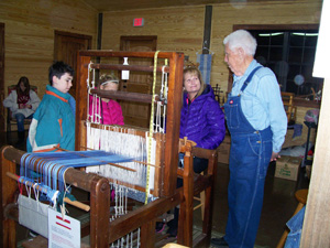 spinning wheel being used